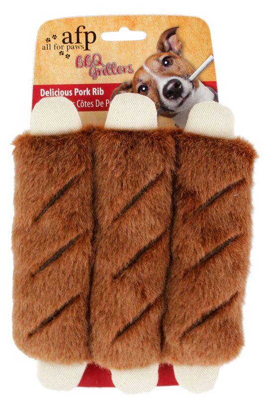 All For Paws Delicious Pork Ribs Dog Toy