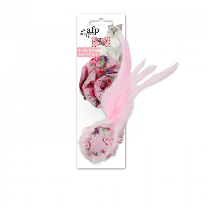 All For Paws Shabby Chic Flower and Feather Balls Cat Toy
