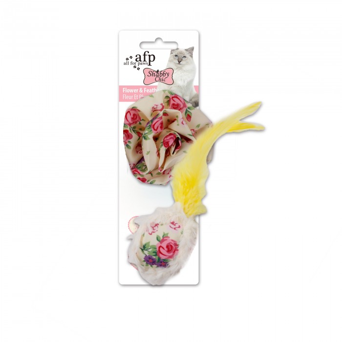 All For Paws Shabby Chic Flower and Feather Balls Cat Toy