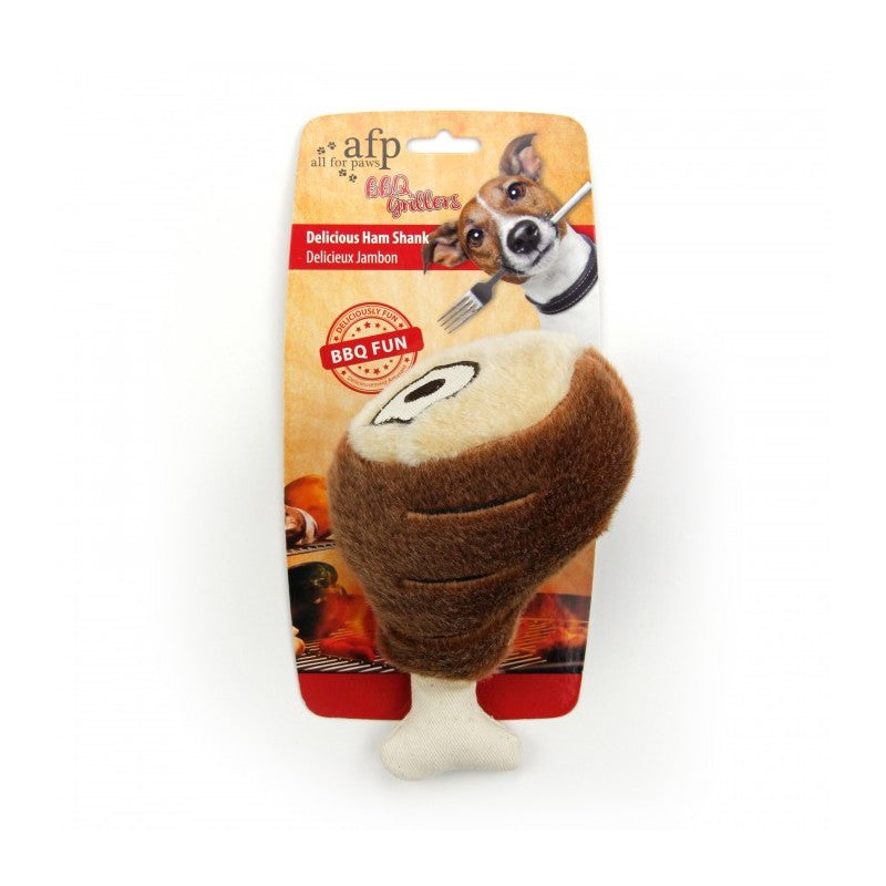 All For Paws Plush Delicious Ham Shank Large Dog Toy