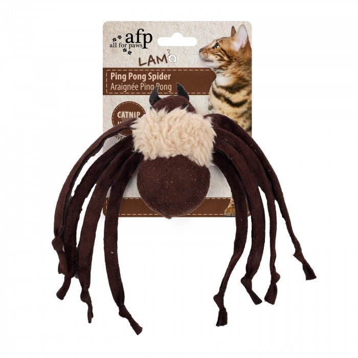 All For Paws Lambswool Ping Pong Spider Cat Toy