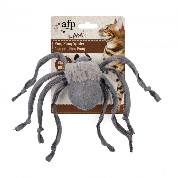 All For Paws Lambswool Ping Pong Spider Cat Toy
