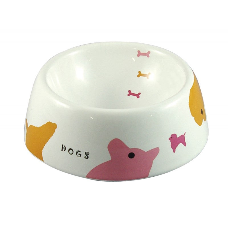 Marukan Decorative Porcelain Dog Bowl - Big Print
