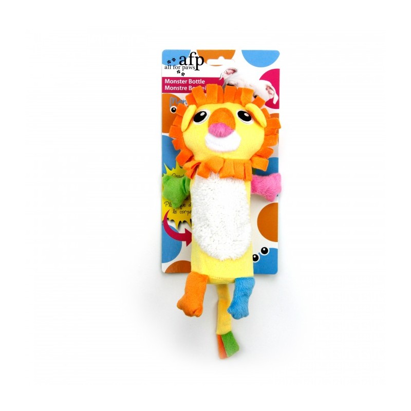 All For Paws Monster Plush Bottle Assorted Dog Toy