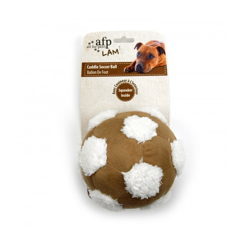 All For Paws Lamb Cuddle Soccer Ball Dog Toy