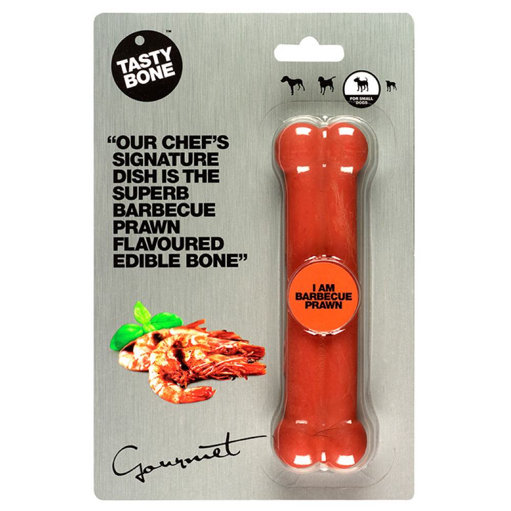 Tastybone BBQ Prawn Flavoured Gourmet Edible Bone Dog Chew Treat