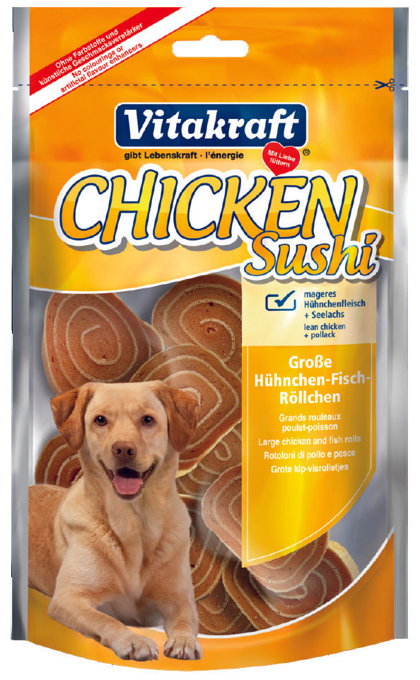 Vitakraft Chicken Sushi Dog Treat 80g