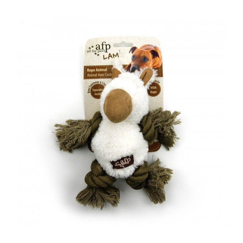 All For Paws Lamb Rope Toys 4-Knot Dog Toy
